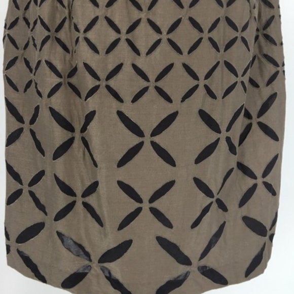 J. Crew Sleeveless Brown Embroidered Dress S 10 - Picture 5 of 8